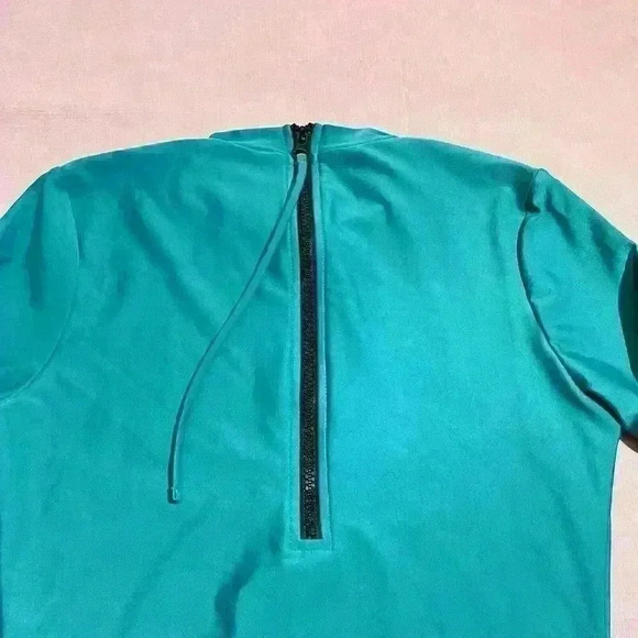 Sisstrevolution Womens Teal Sea One Piece Swimsuit Rashguard Surf Size Large - Picture 14 of 14